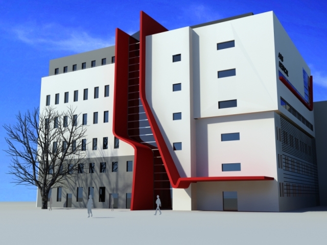 wizualizacja szpitala ARS MEDICAL - autor: Architektoniczna Pracownia Projektowa Tomasz Drożdżyński z Poznania